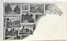 c.1899 Antique Postcard of San Jose, California Black and White picture