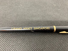 VTG Grand Hyatt Singapore Advertising Pen Black Goldtone Ballpoint Blue Writes picture