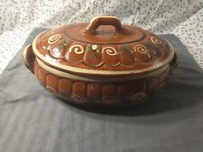 Vintage Artisan Made Unsigned Unbranded Mexican Style Mexican Style Casserole... picture
