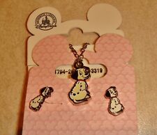 Vintage Original   Disney 101 Dalmatians Necklace + Earrings  Set NEW picture