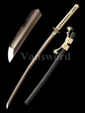Clay Tempered Folded Steel Abrasive suguha hamon Samurai Sword Katana Sharp. picture