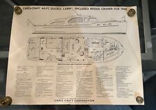 Vintage 1946 Chris-Craft 40-FT. Double Cabin Enclosed Bridge Cruiser Blueprint picture