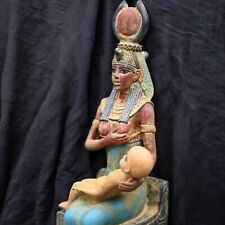 RARE ANCIENT EGYPTIAN ANTIQUES Statue Goddess Isis Breastfeeding Baby God Horus picture