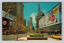 New York City NY-Times Square, Advertisement, Antique, Vintage Postcard picture