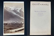 Savioz et Couttet, France, Chamonix et le Mont Blanc Vintage cdv albumen print, picture