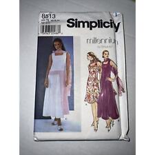 VTG 90’s Sewing Pattern Simplicity 8513 elegant dress szs 10,12,14 uncut ff picture