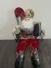 Christmas Mark Roberts Santa Claus Jester Collectible Doll Vintage picture