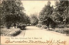 1911. MAIN WALK, MCCULLOUGH PARK. FT WAYNE, IND. POSTCARD. DC6 picture