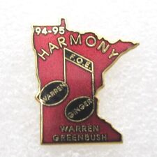 Vintage 1994-1995 Harmony Warren Greenbush Minnesota Lapel Pin (B883) picture