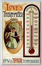 Loves Thermometer Postcard Replica Antique UNP VTG Jon Andries Unused Vintage picture