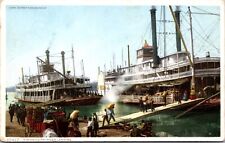 Postcard Shipping Scene on a Mississippi River Landing picture