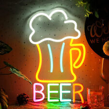 Dimmable Beer Bar Neon Sign 14x8'' For Man Cave Bar Pub Home Party Wall Decor picture