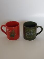 Lot of 2 Target Threshold Oh Snap and Merry Christmas Mugs Gingerbread Man picture