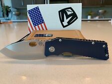 Medford TFF-1 S90V Drop Point Blade GLOSSY Blue Tumbled Titanium Handles picture