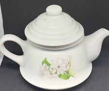 Vintage Porcelain Teapot 1-2 Cups With Steeping Basket Toscany Collection Japan picture