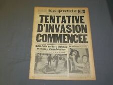 1941 FEB 3 LA PATRIE NEWSPAPER-FRENCH -TENTATIVE D'INVASIION COMMENCEE - FR 2028 picture