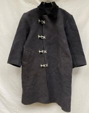 Vintage 60's Japanese Firefighter Sashiko-Woven Coat Jacket Charcoal Black picture