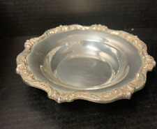 Old English By Poole SilverPlate 5004 Ornate Serving Bowl Dish 6 in dia Vintage picture