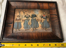 c1900 Dark Fumed Tiger Oak Mission Arts Crafts 5 1/4 x 7 1/4 Frame Wood Glass picture