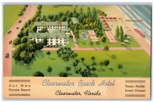 c1950's Clearwater Beach Hotel Clearwater Florida FL Vintage Postcard picture