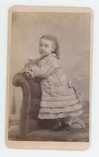 Antique ID'd CDV c1870s Adorable Little Girl Named 