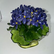 FREE US SHIPPING Vintage Lucite Acrylic Purple Flowers With Plastic Base picture