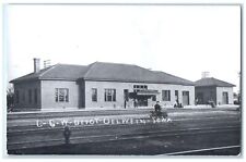 c1960's CGW Depot Oelwein Iowa Railroad Train Depot Station RPPC Photo Postcard picture