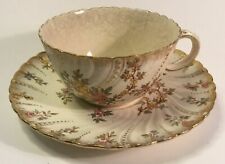 “Louis XV” Pearled Porcelaine Teacup “Petite Dejuener”Set Sarreguemines c.1850s picture