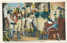Washington Declining Overtures From Cornwallis At Yorktown Patriotic Postcard picture