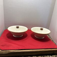 Canadian National Railway Hotel Vancouver by Royal Doulton Footed Bowl. Lot of 2 picture