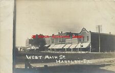 IA, Hartley, Iowa, RPPC, Main Street, West, 1908 PM, Palmquist Drugs picture