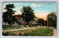 Perth Amboy NJ-New Jersey, Residences Along Water St, Vintage c1915 Postcard picture