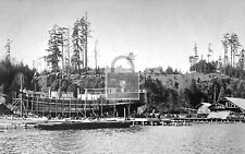 Ship Building Marshfield Oregon OR Reprint Postcard picture