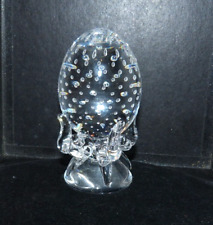 Steuben Art Glass Egg Paperweight Controlled Bubble #8131 by Lloyd Atkins 4.5” picture