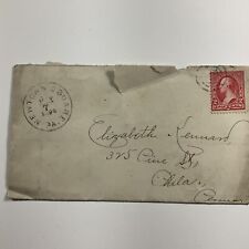 1896 Newtown Square, Pennsylvania Antique Envelope w/ Washington 2c Stamp picture