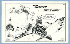 Western Boulevard Dude Larsen Comic Postcard Hoke Denetsosie Navajo Art 1951 picture
