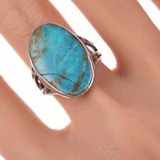 Sz10 Vintage Fred Harvey Era sterling and turquoise ring picture