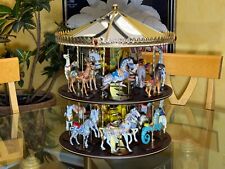 VERY RARE FRANKLIN MINT TREASURY OF CAROUSEL DUAL LEVEL CAROUSEL W/24 FIGURINES picture