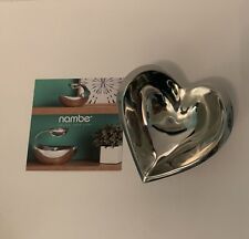 Nambe Amore Heart Shaped Mini 4.5” Silver Bowl MT0810 picture