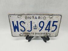 License Plate Tag Vintage Ontario WSJ-945 Rustic Patina Canada Yours To Discover picture