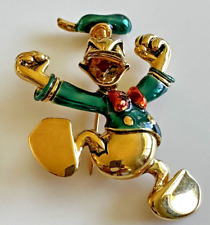 Napier Disney Donald Duck Trembler Pin Brooch Angry Fighting Mad Signed Vintage picture