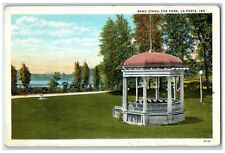 1936 Band Stand Fox Park La Porte Indiana IN Hanna IN Posted Postcard picture