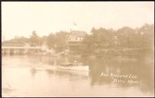 c1910s New Meadows Inn BATH ME Real Photo Postcard Water View Boating picture