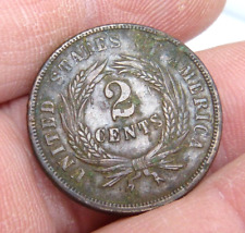 U.S. 1864 Two Cent Piece Raw Coin Civil War Era Estate Find  picture