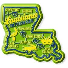 Louisiana the Pelican State Premium Map Fridge Magnet picture