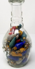 Christmas Light Bulb Art Creation 1960s MCM Starburst Retro Decor Filled Glass picture