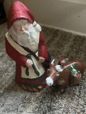 Santa With Donkey picture
