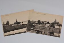 Lot of (2) The Island & The Banks of Dordogne in Castillon, France Postcards picture