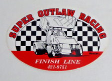 super outlaw racing finish line sticker vintage picture