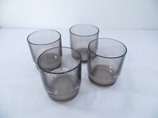 Tupperware Acrylic Stackable Tumbler Cups 10 oz Smoke Gray #1672 Set of 4 picture